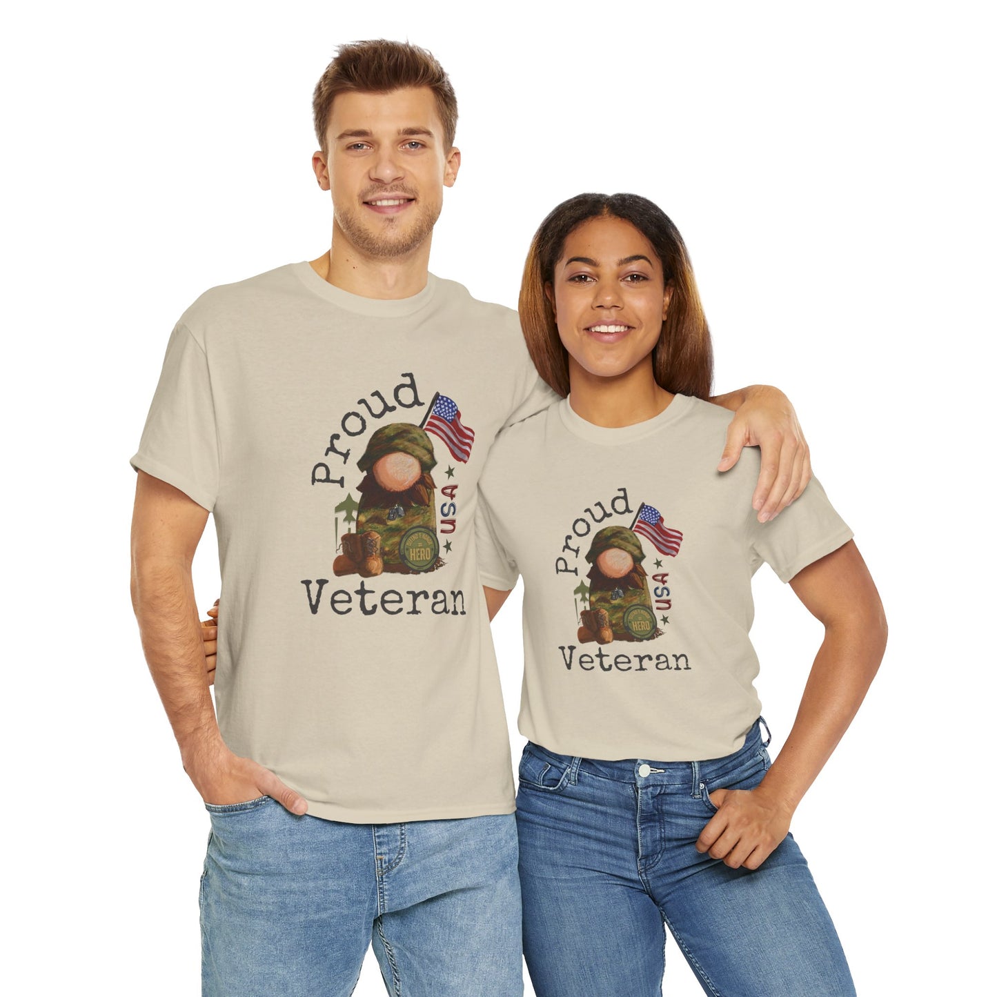 Military Proud Gnome Tee Shirt