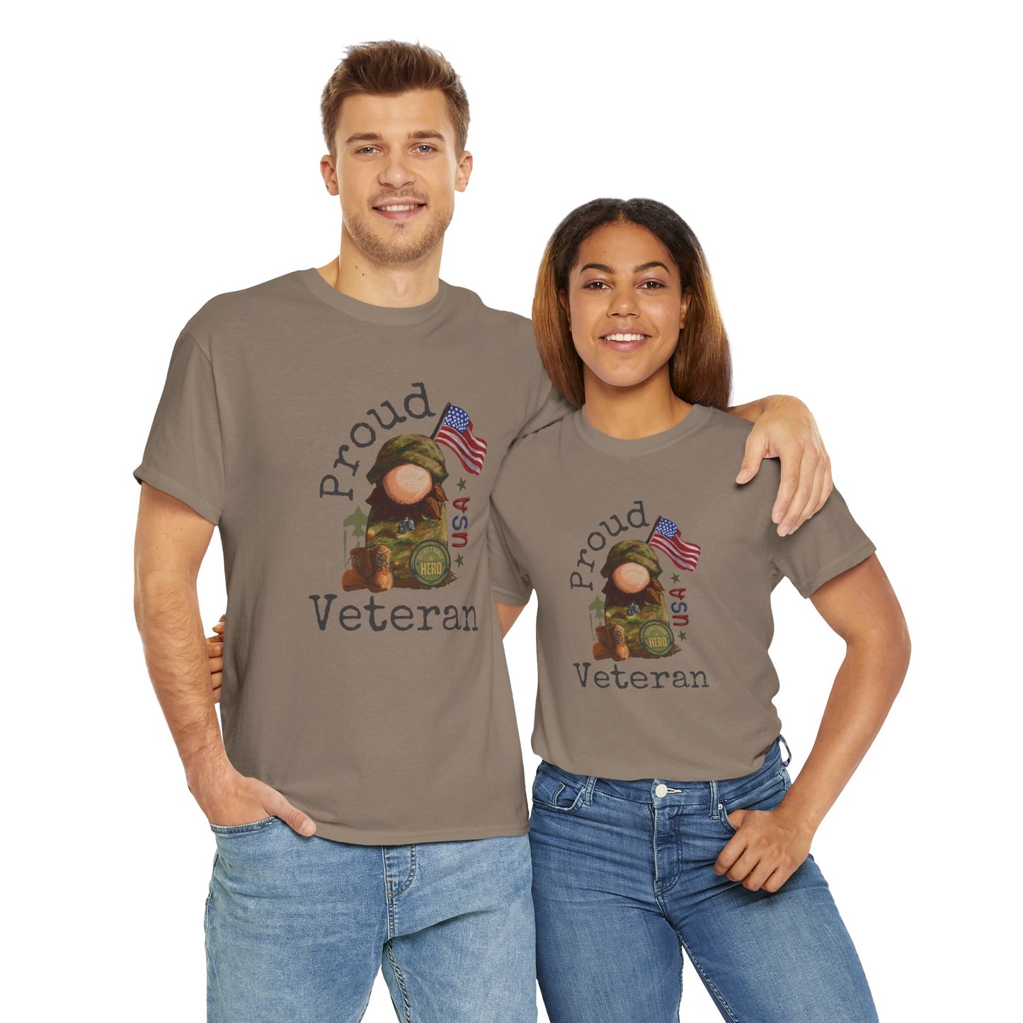 Military Proud Gnome Tee Shirt