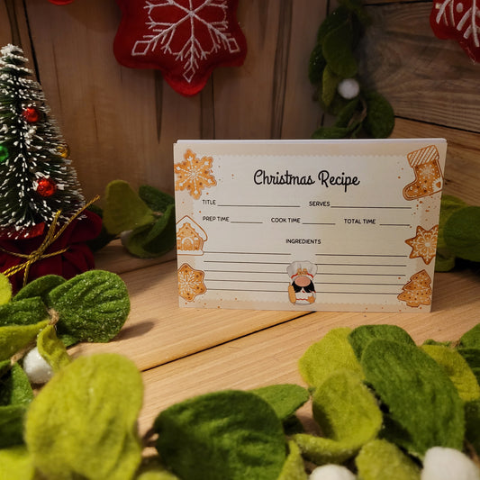 Christmas Recipe cards (count of 10)