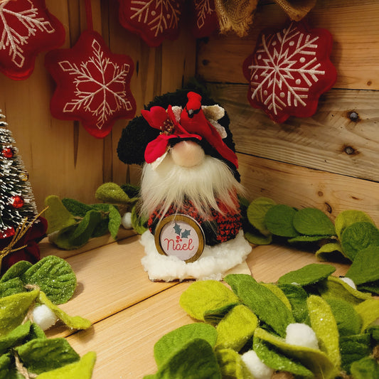 Needle Felted Christmas Gnome - Med