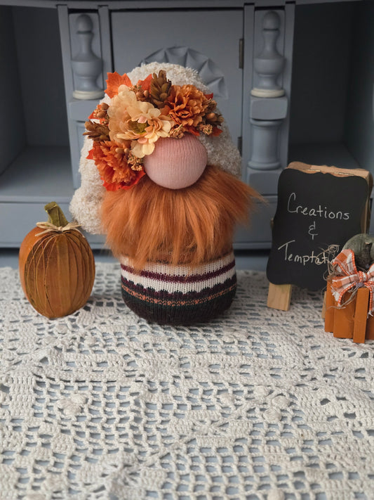 Cuddly Fall Gnome - Weighted Base Handcrafted Autumn Decor
