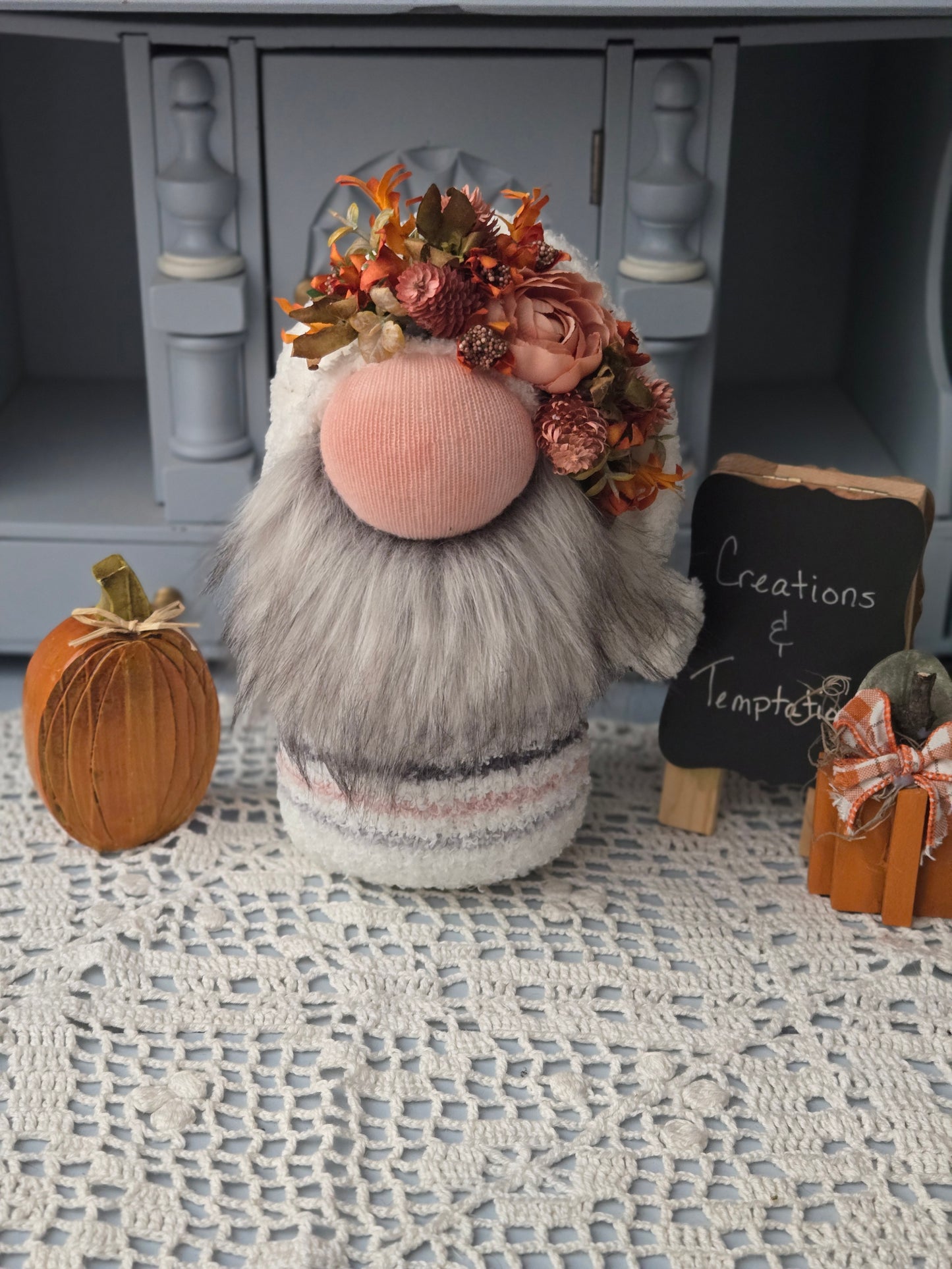 Cuddly Fall Gnome - Weighted Base Handcrafted Autumn Decor