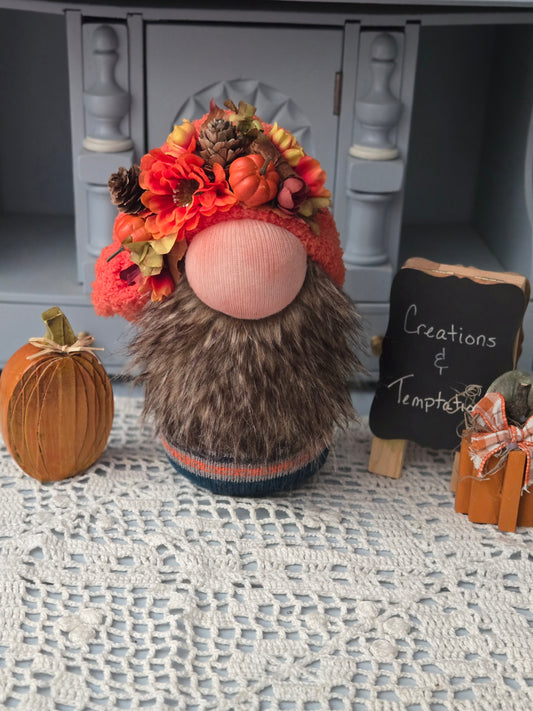 Cuddly Fall Gnome - Weighted Base Handcrafted Autumn Decor