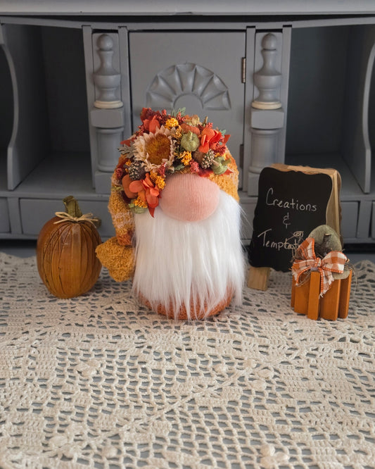 Cuddly Fall Gnome - Weighted Base Handcrafted Autumn Decor