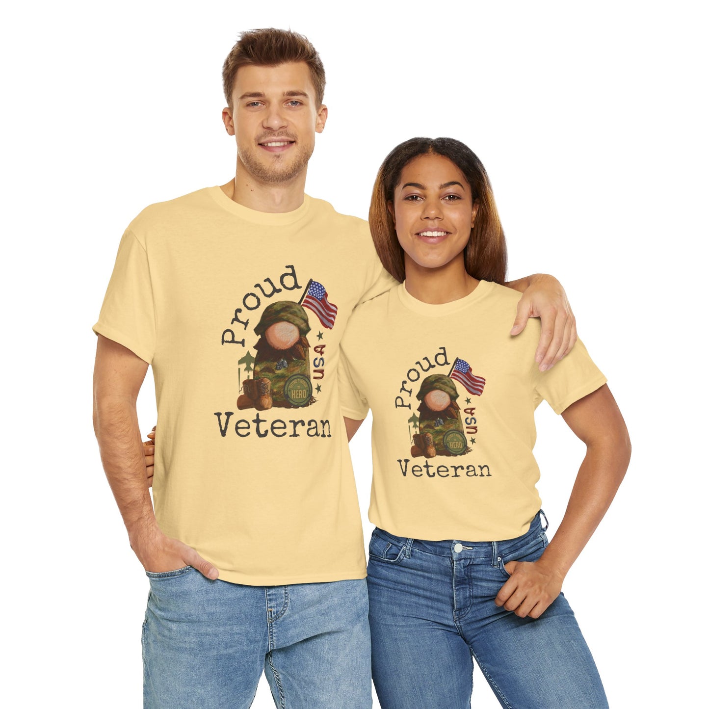 Military Proud Gnome Tee Shirt