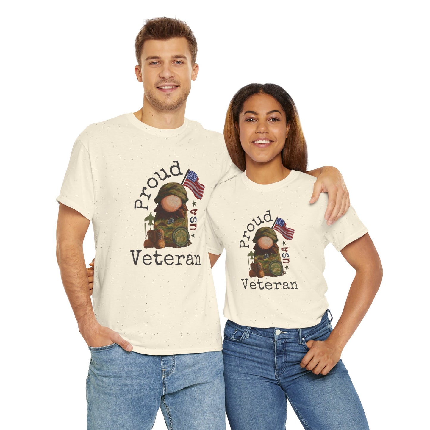 Military Proud Gnome Tee Shirt