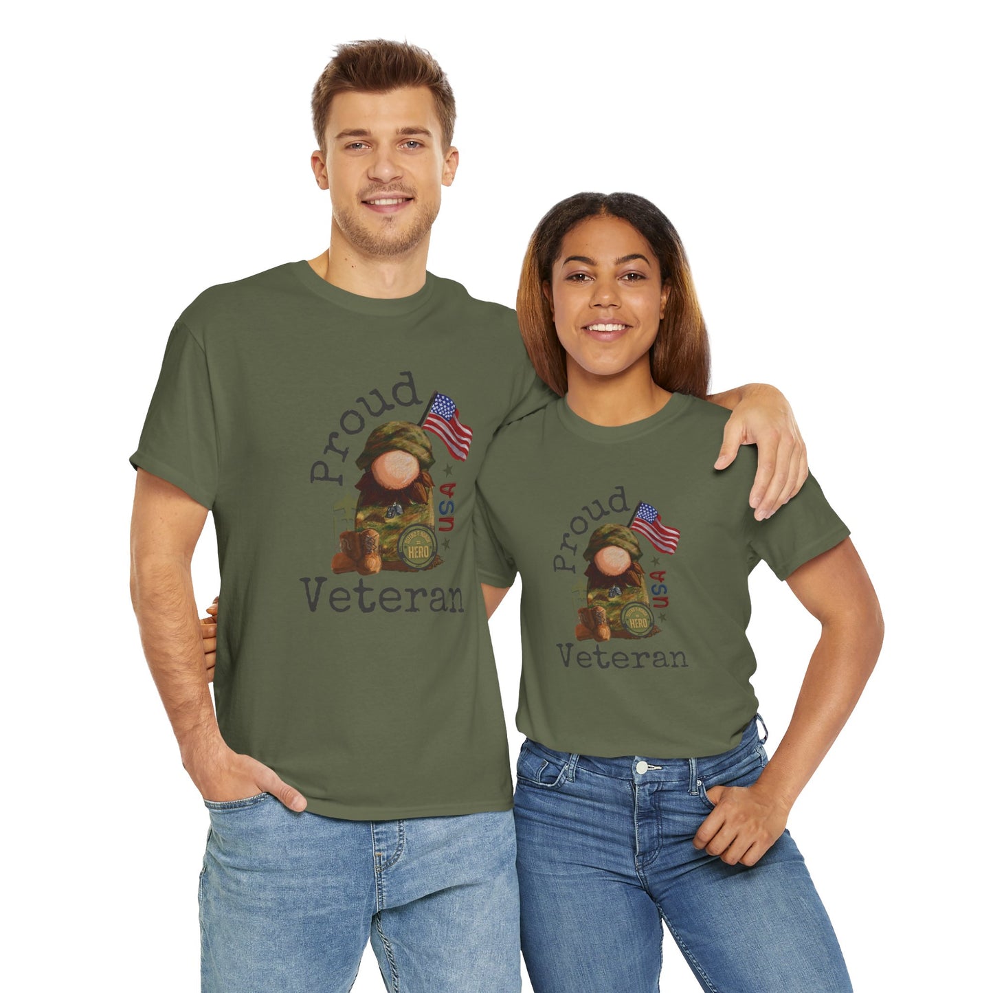 Military Proud Gnome Tee Shirt